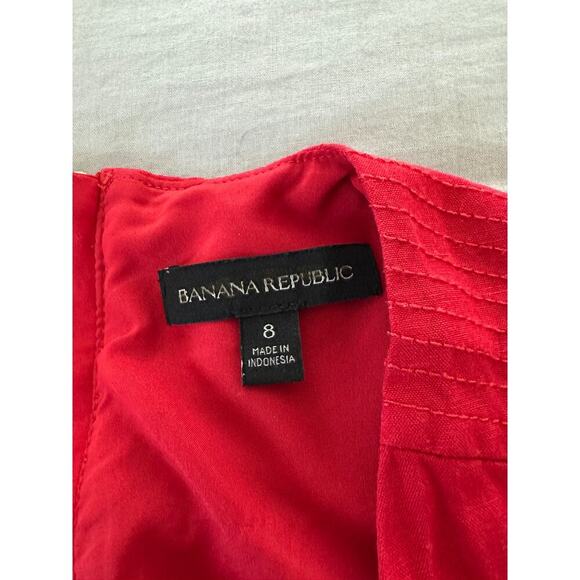 Banana Republic Linen-Blend Pepium Utility Dress sz 8 - Picture 6 of 7